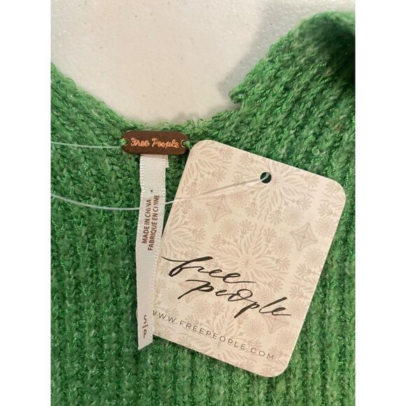 FREE PEOPLE Sienna Green Wrap Dress Small NWT - Picture 3 of 6